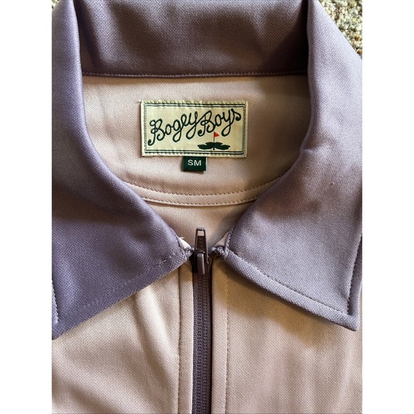 Bogey Boys Tracksuit Jacket Lavender Men Size Small NWOT Golf Polyester - Picture 4 of 10